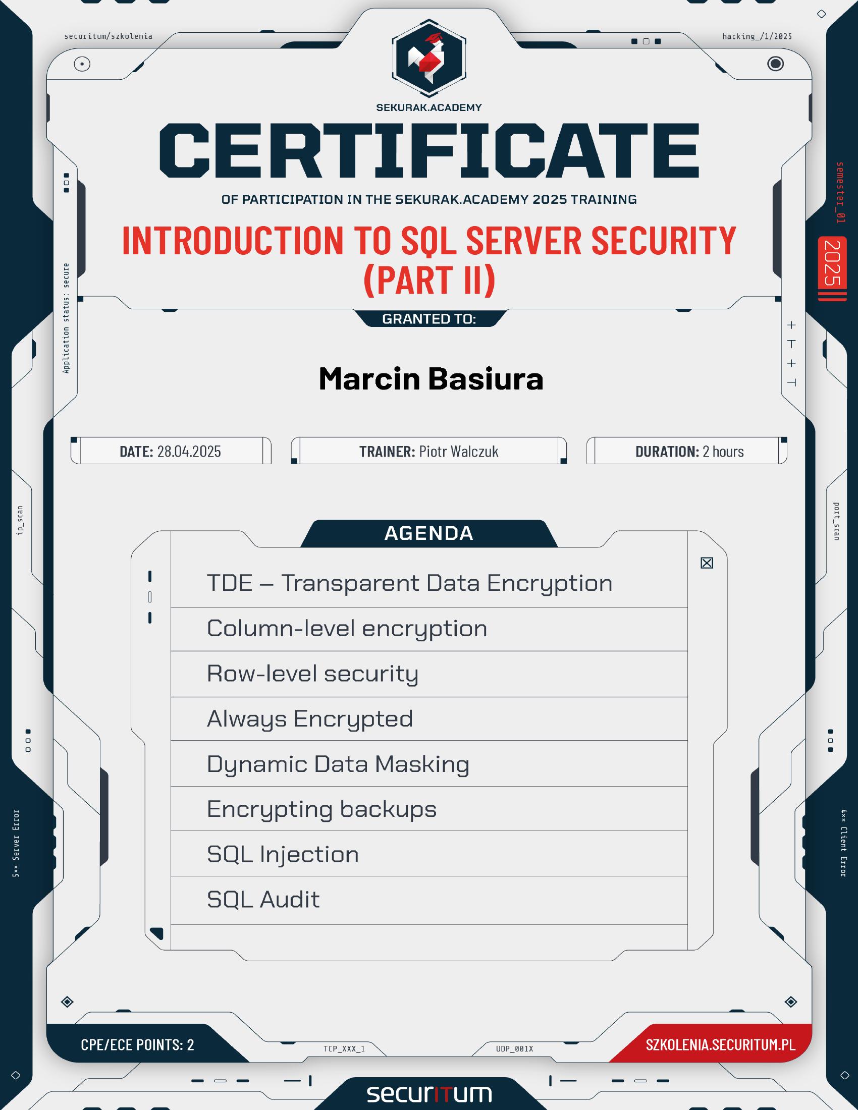 Introduction to SQL server security (Part II)