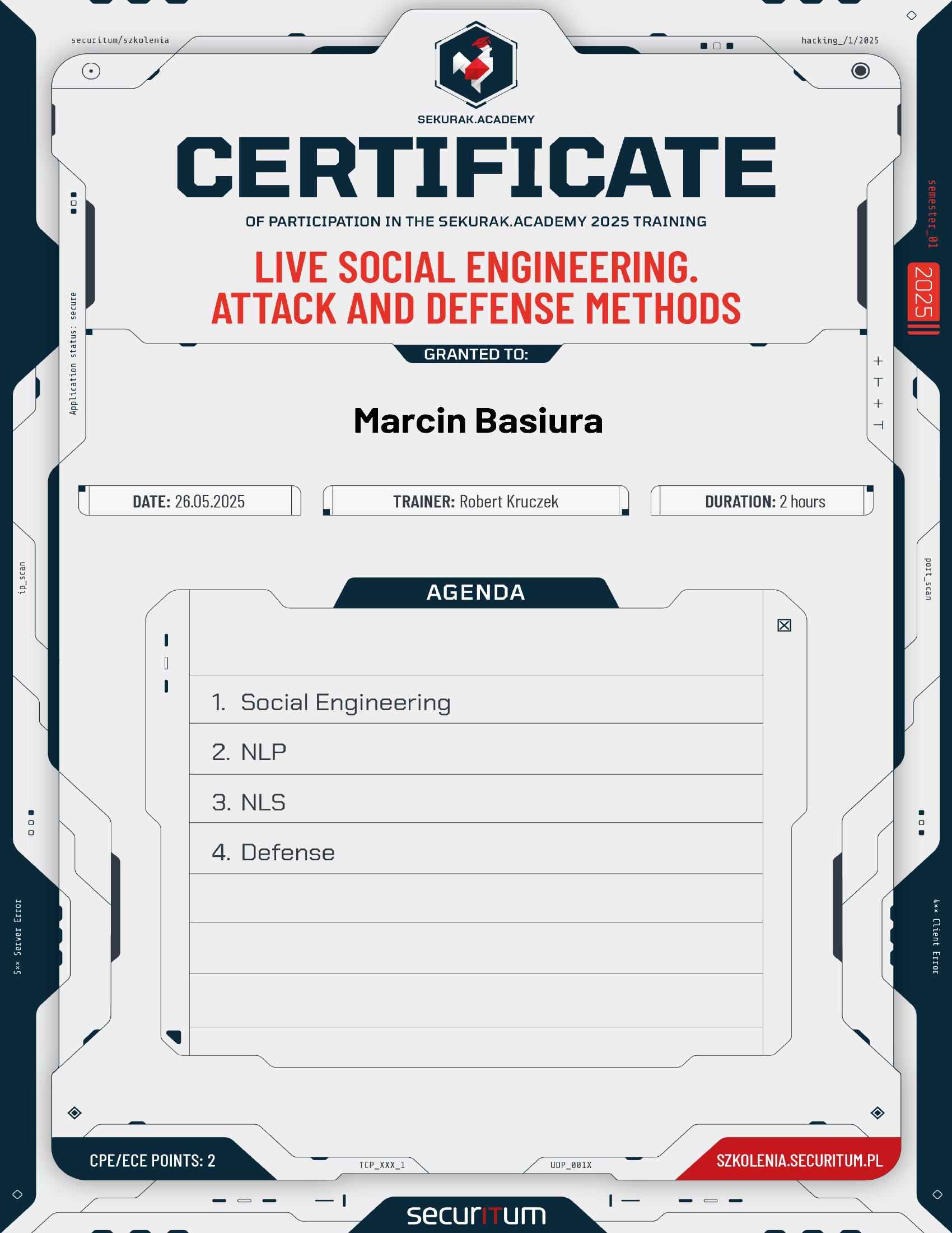 Live social engineering. Attack and defense methods